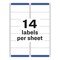 Avery Matte Clear Address Labels, Sure Feed Technology, Inkjet, 1-1/3" x 4", 350 Labels (8662)